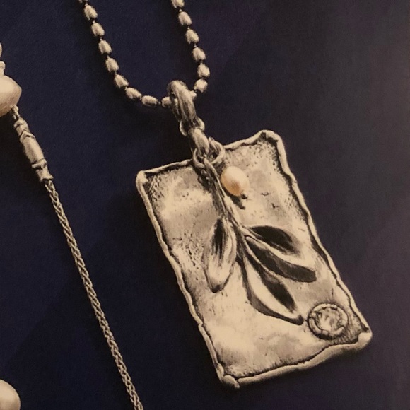 Vintage Silpada Sterling Silver Leaf Sprig Logo Pendant Necklace N2275 - Picture 4 of 16